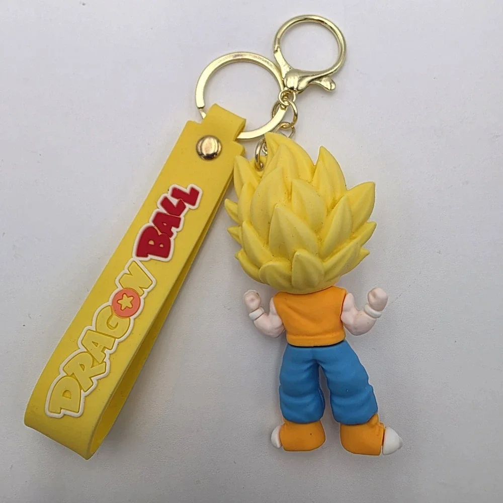 NEW! Dragon Ball Z Goku Keychain Clip-On with Charm, Loop Strap & Clasp - PVC